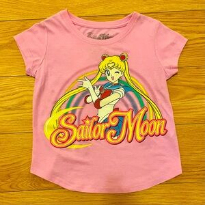 Sailor Moon Usagi transformed print pink tee XS anime pastel kidcore